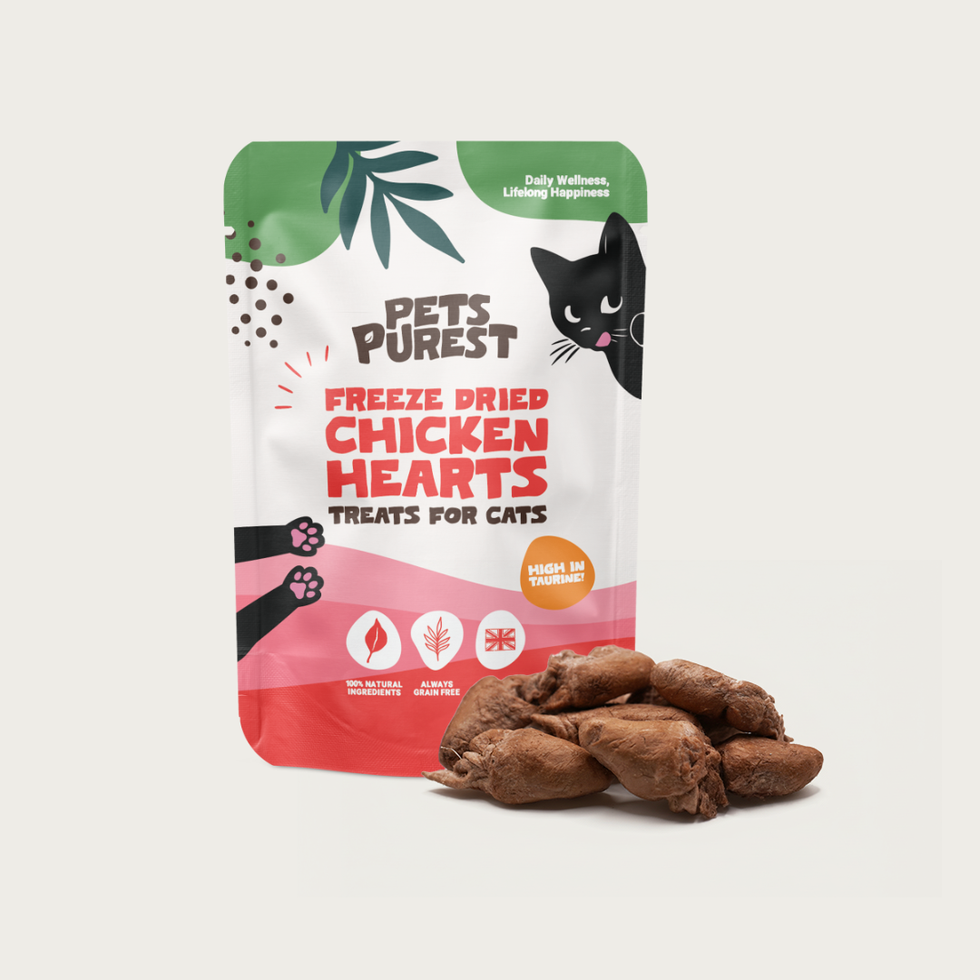 Freeze-Dried Chicken Hearts for Cats | 50g