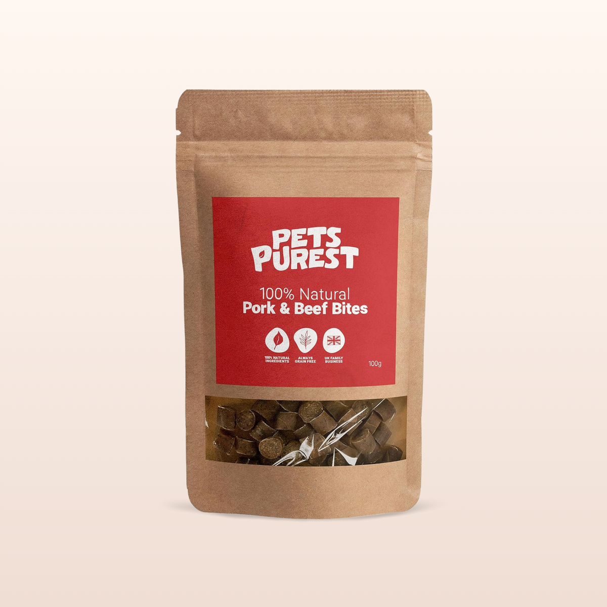 Pork & Beef Sausage Bites for Dogs | 100g