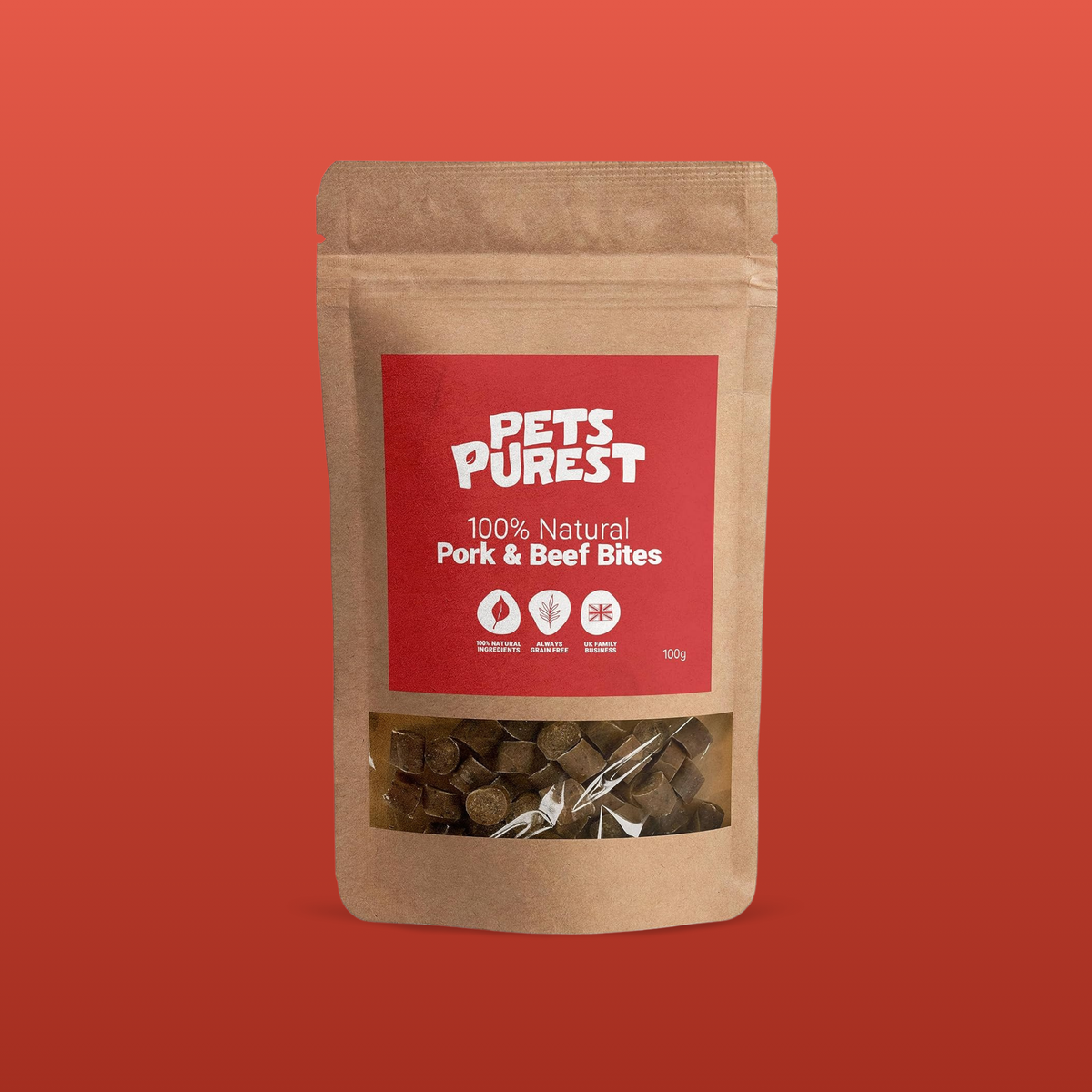 Pork & Beef Sausage Bites for Dogs | 100g