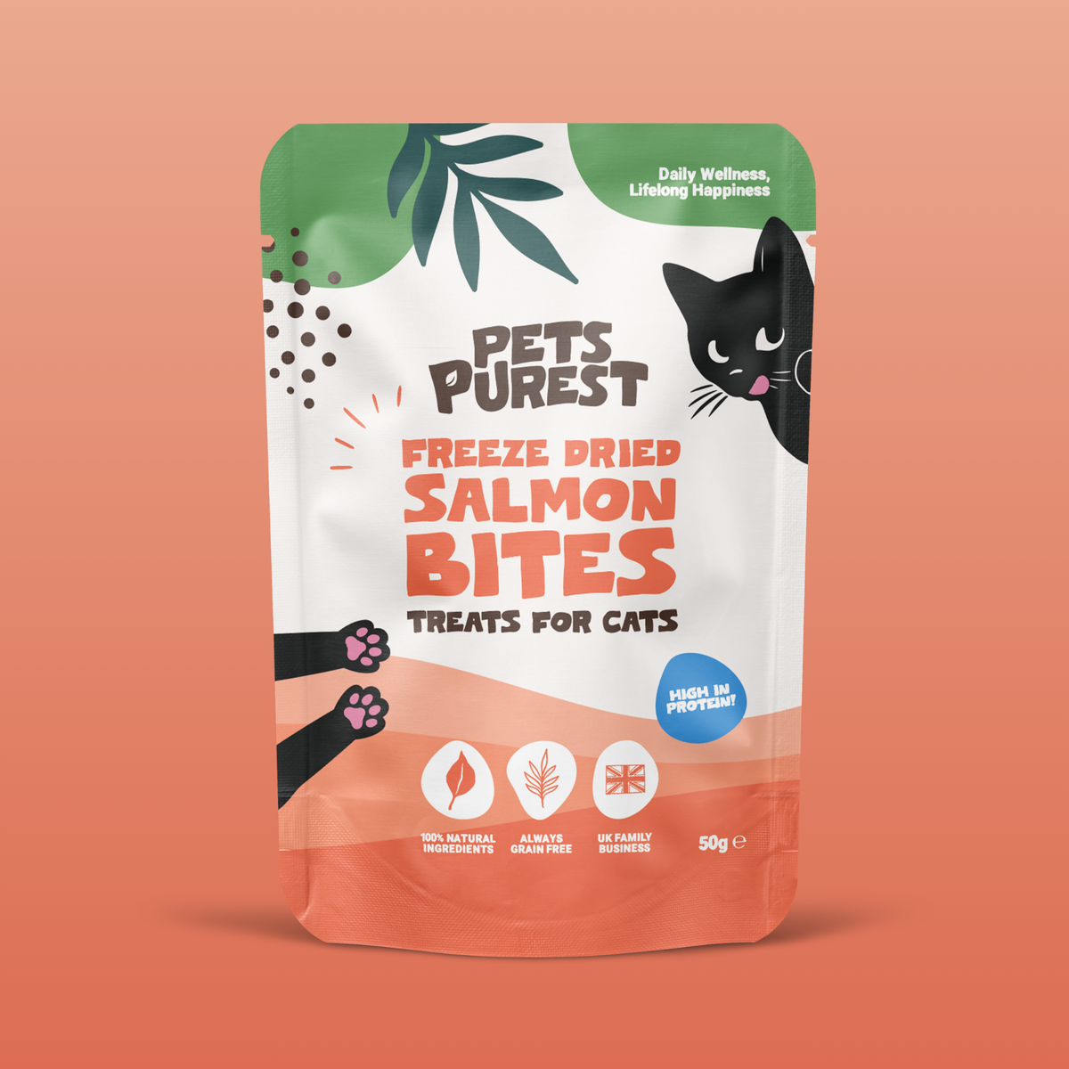 Freeze-Dried Salmon Bites for Cats | 50g