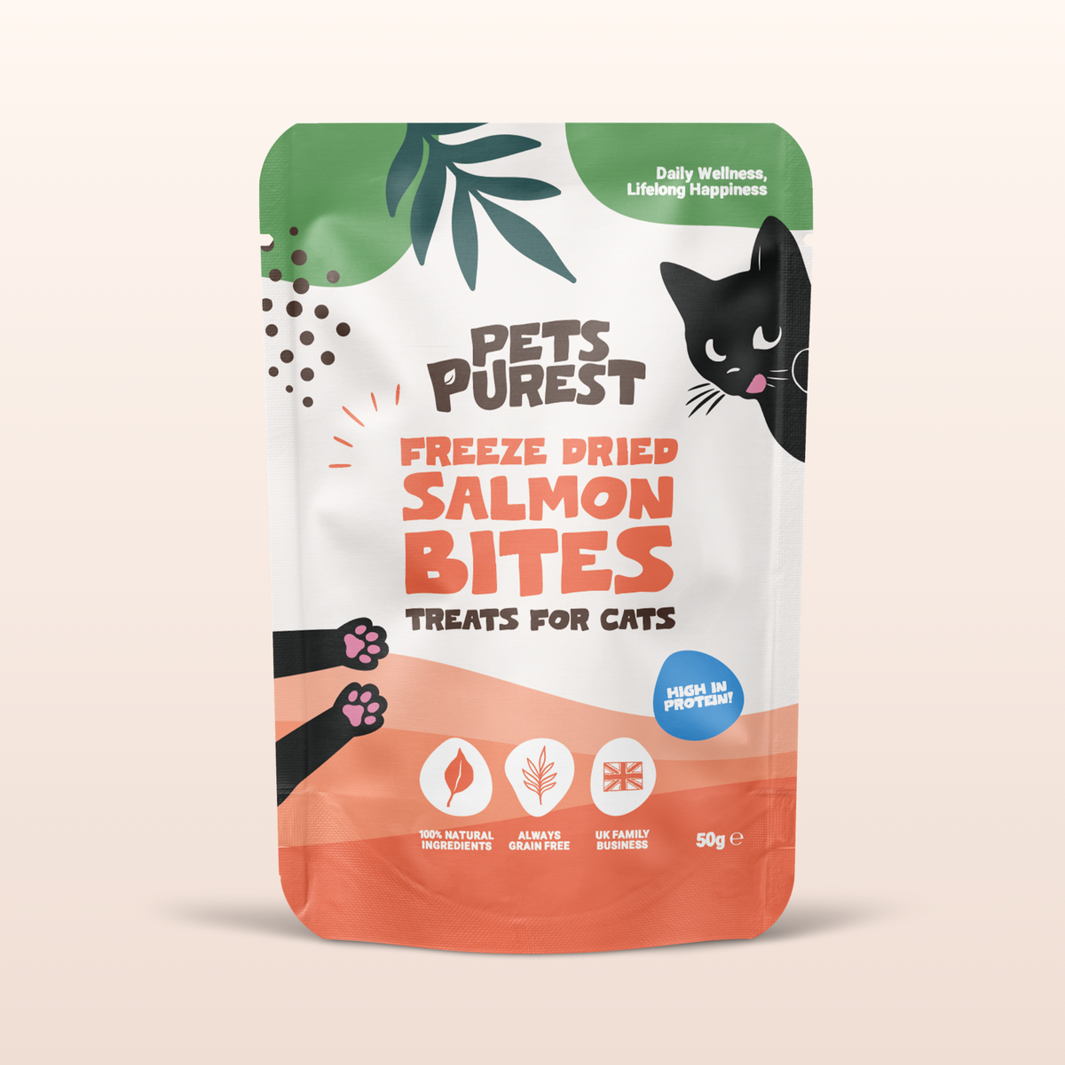 Freeze-Dried Salmon Bites for Cats | 50g