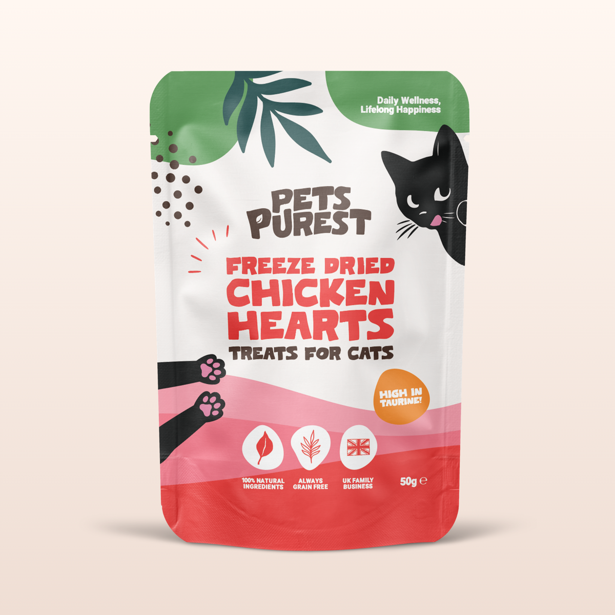 Freeze-Dried Chicken Hearts for Cats | 50g