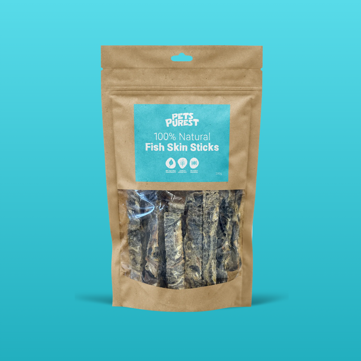 100% Natural Fish Skin Sticks for Dogs and Cats | 200g
