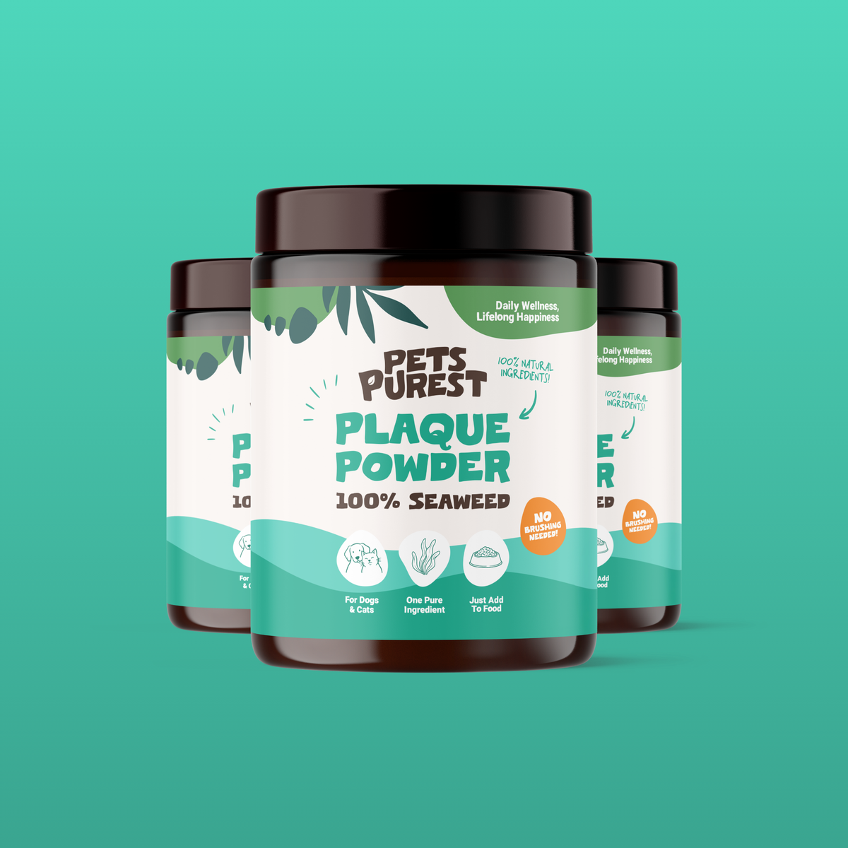 Natural Plaque Removal Powder 185g | 3 Tub Bundle