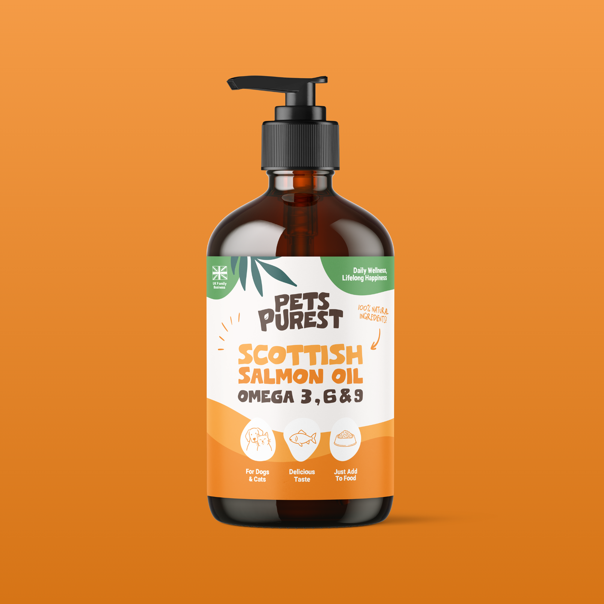 Natural Scottish Salmon Oil 300ml | For Dogs & Cats