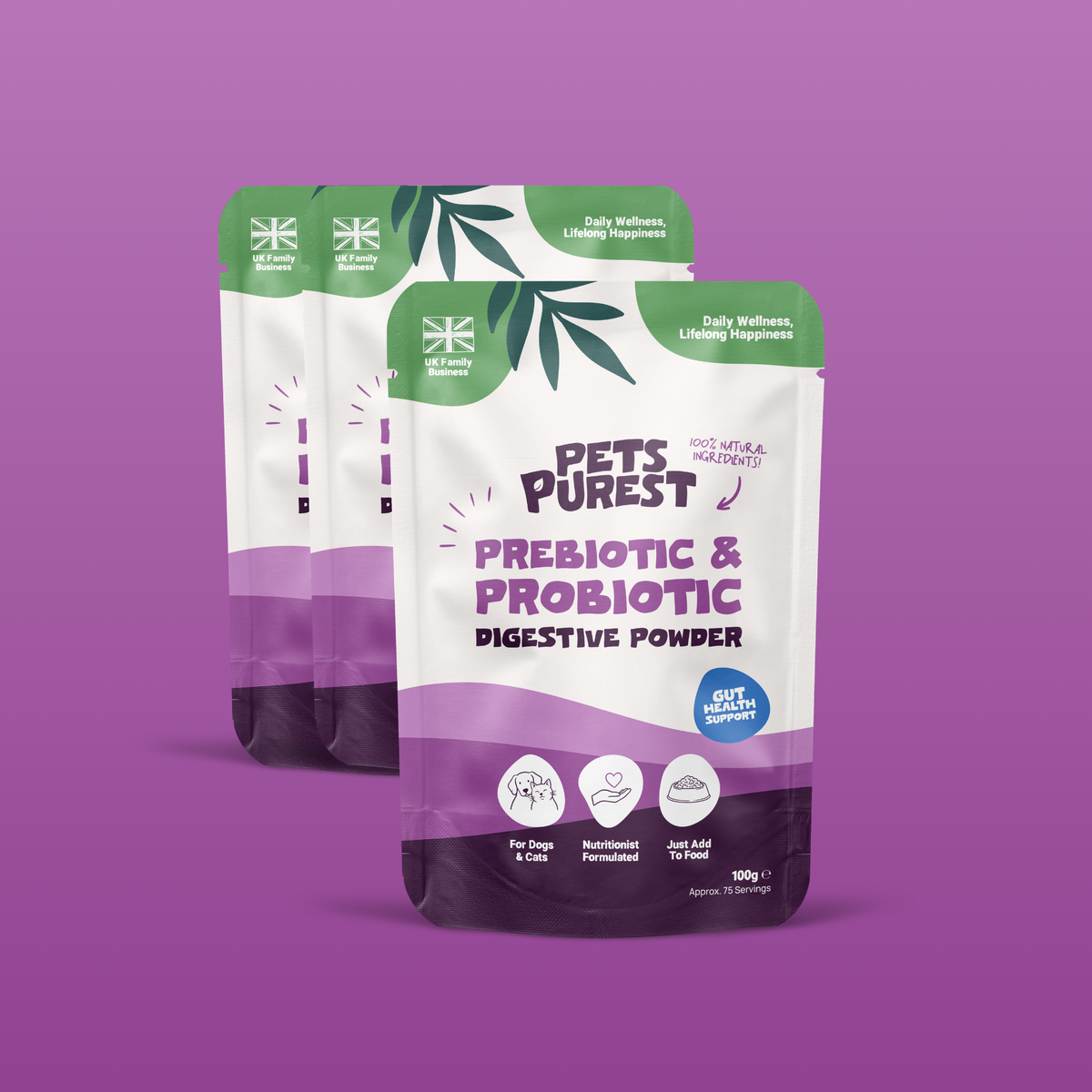 Natural Pre & Probiotic Powder | 3 Pack Bundle