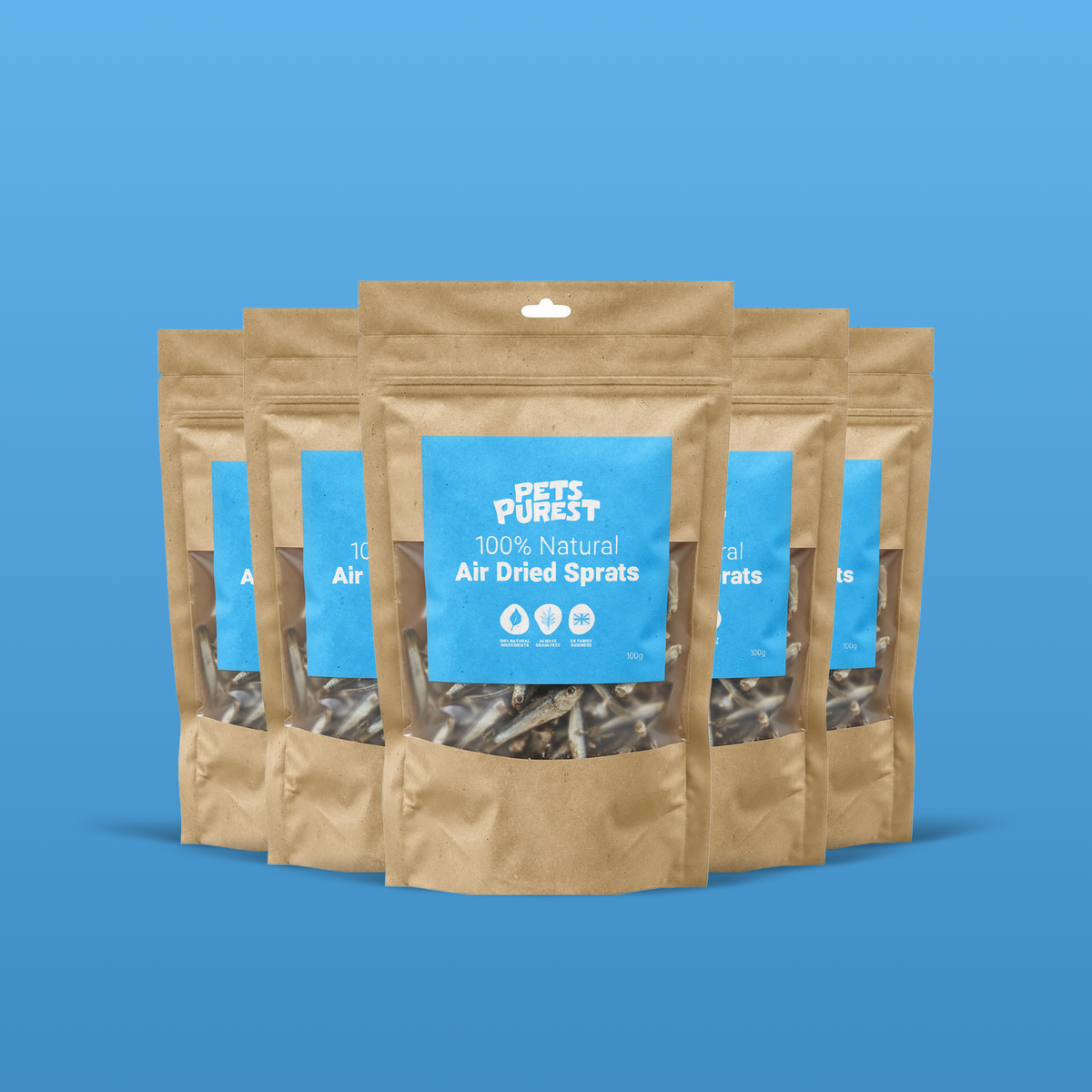 100% Natural Dried Sprats | 5 Pack Bundle