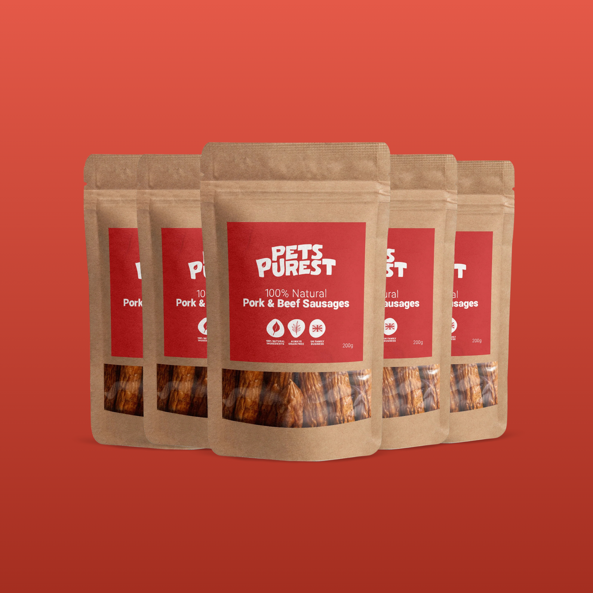 Pork & Beef Sausages 200g | 5 Pack Bundle