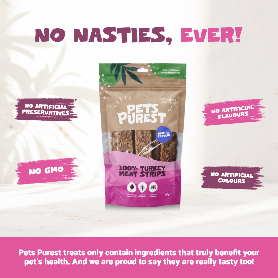 100% Natural Turkey Meat Strips for Dogs | 100g