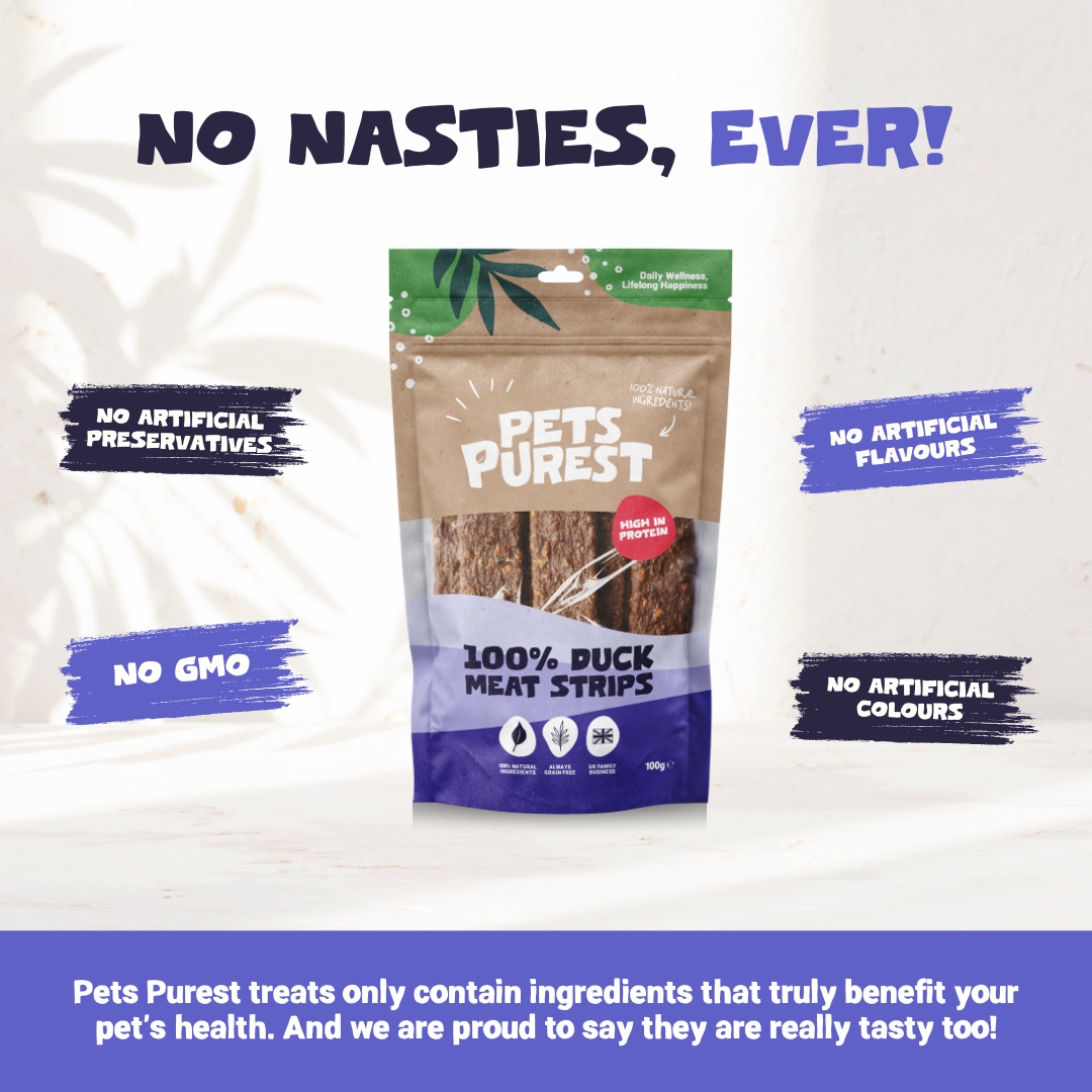 100% Natural Duck Meat Strips for Dogs | 100g