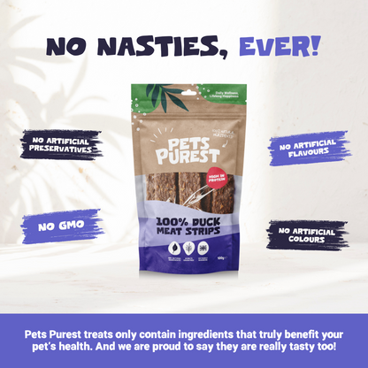 100% Natural Duck Meat Strips