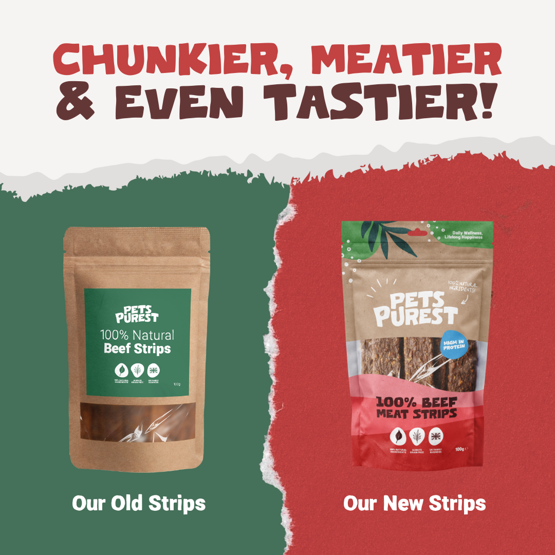 100% Natural Beef Meat Strips for Dogs | 100g