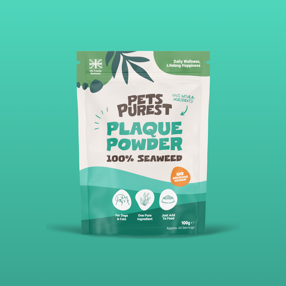 Natural Plaque Removal Powder for Dogs & Cats | 100g