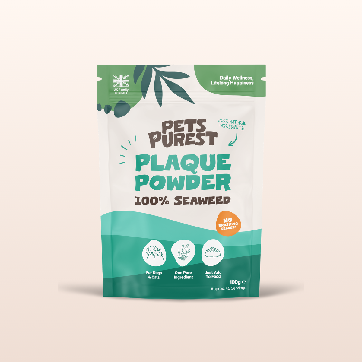 Natural Plaque Removal Powder for Dogs & Cats | 100g