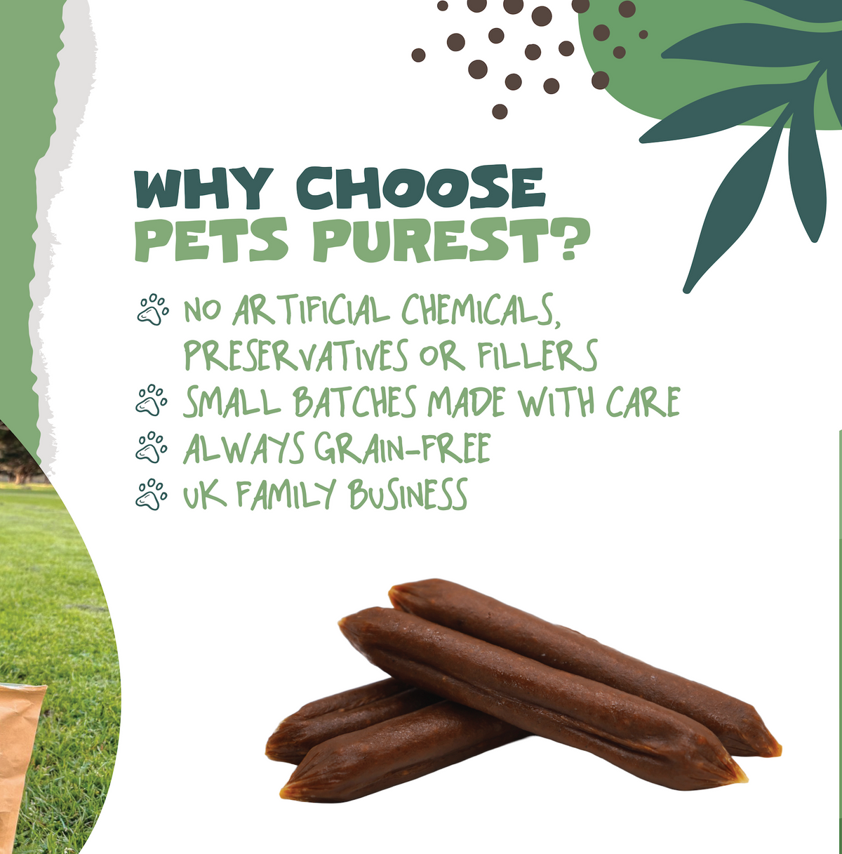 Pork & Apple Sausages for Dogs | 200g