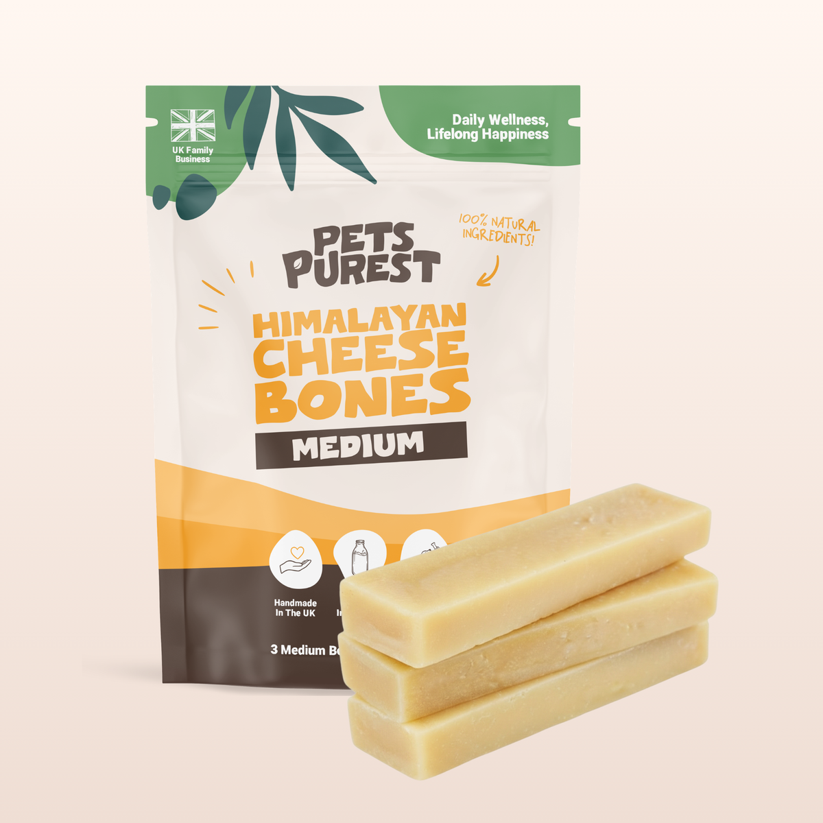 Medium Himalayan Yak Cheese Bones | 3 Pack