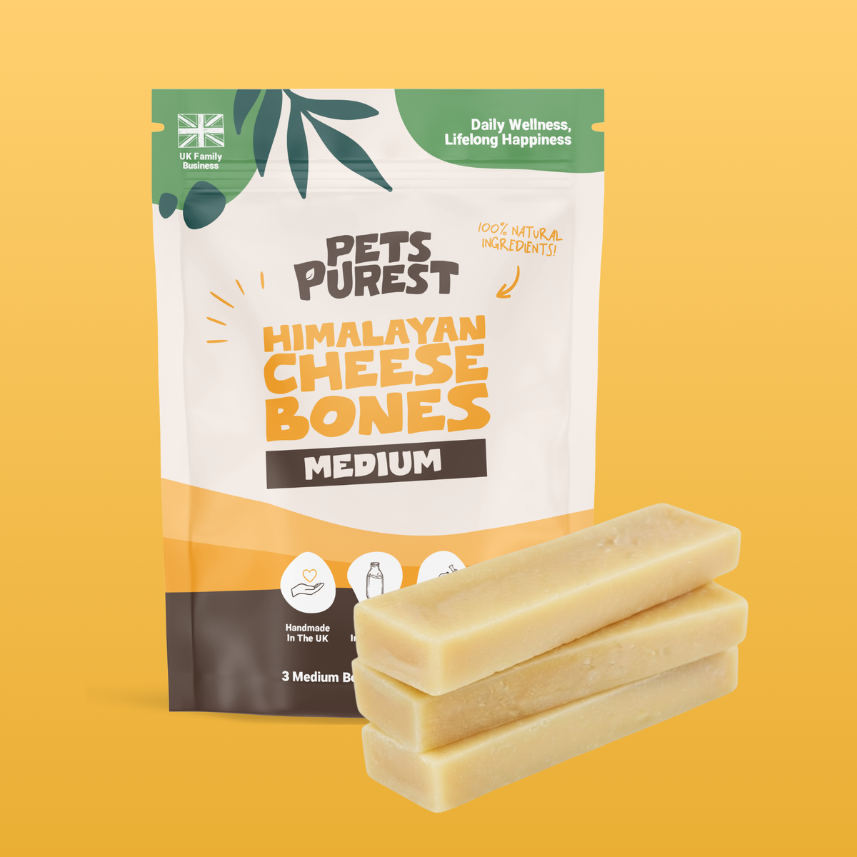 Medium Himalayan Yak Cheese Bones | 3 Pack