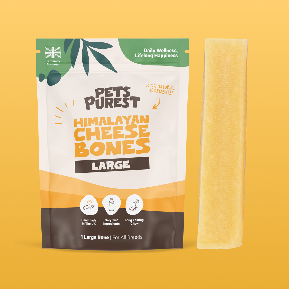 Large Himalayan Yak Cheese Bone for Dogs | 1 Pack