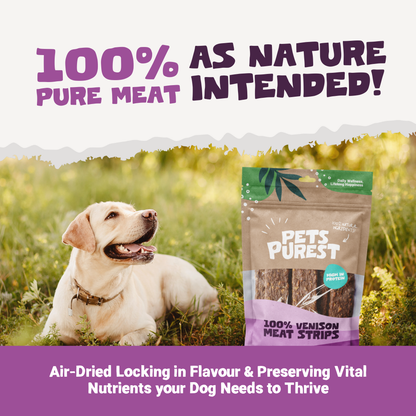 100% Natural Venison Meat Strips
