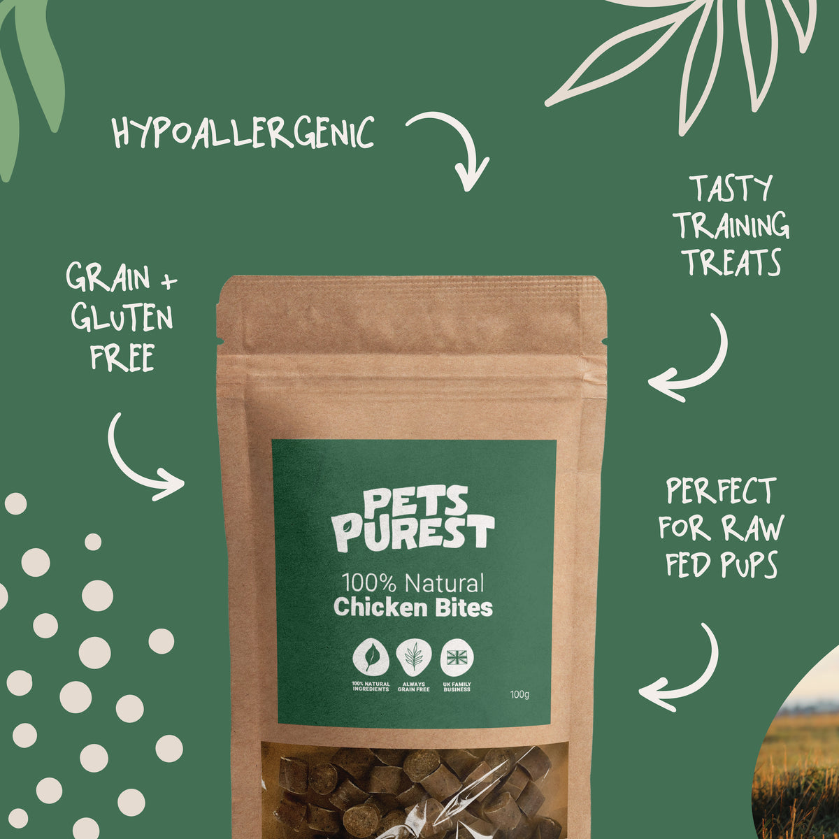 Chicken Sausage Bites for Dogs | 100g
