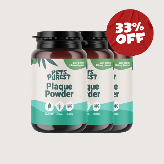 Natural Plaque Removal Powder 185g | 3 Tub Bundle