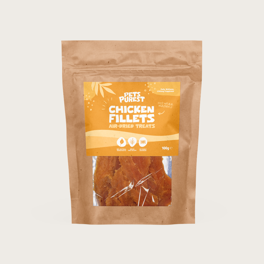 Package of Pets Purest Chicken Fillets air-dried treats