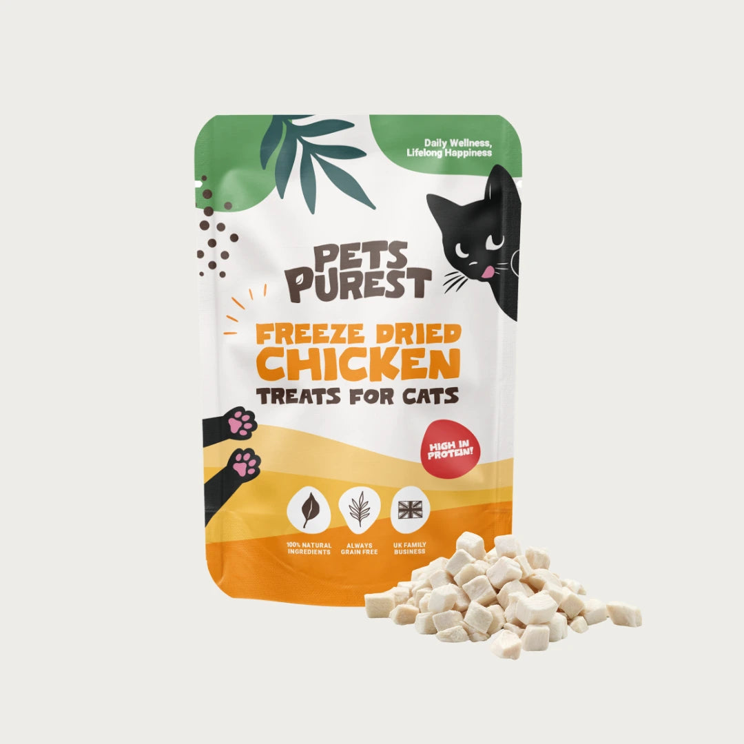 hotspot pets Freeze Dried Chicken Treats for Cats & Dogs -1LB Big Bag- Resealable Bag- Single Ingredient -Made in USA-All Natural Grain-Free Chicken Breast- Perfect for Training, Topper or Snack