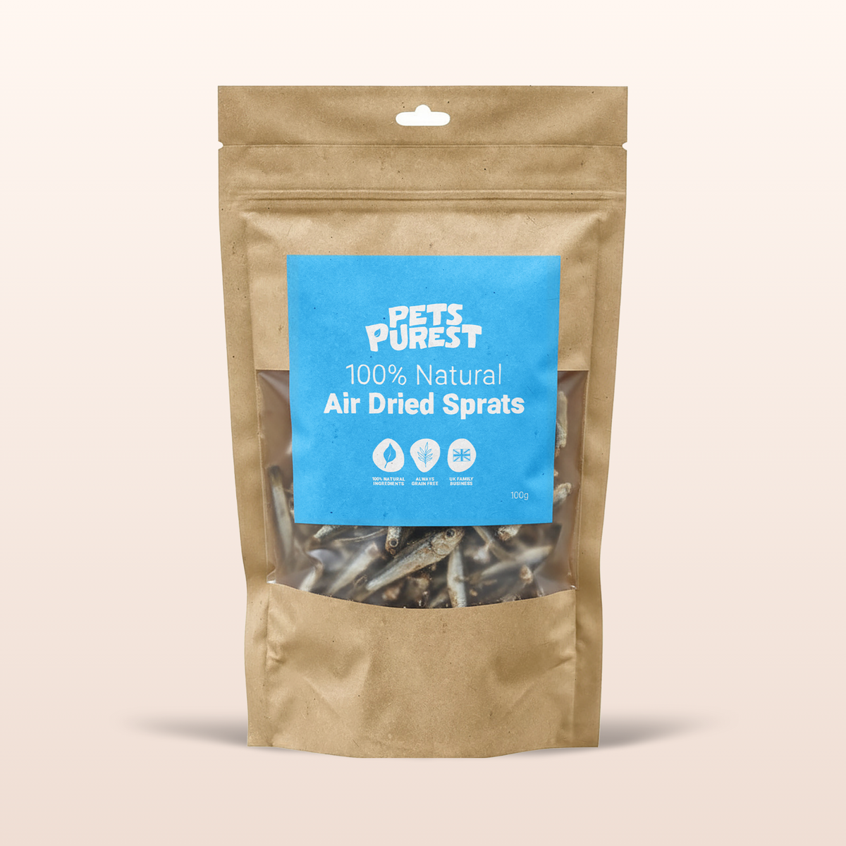 100% Natural Dried Sprats for Dogs and Cats | 100g