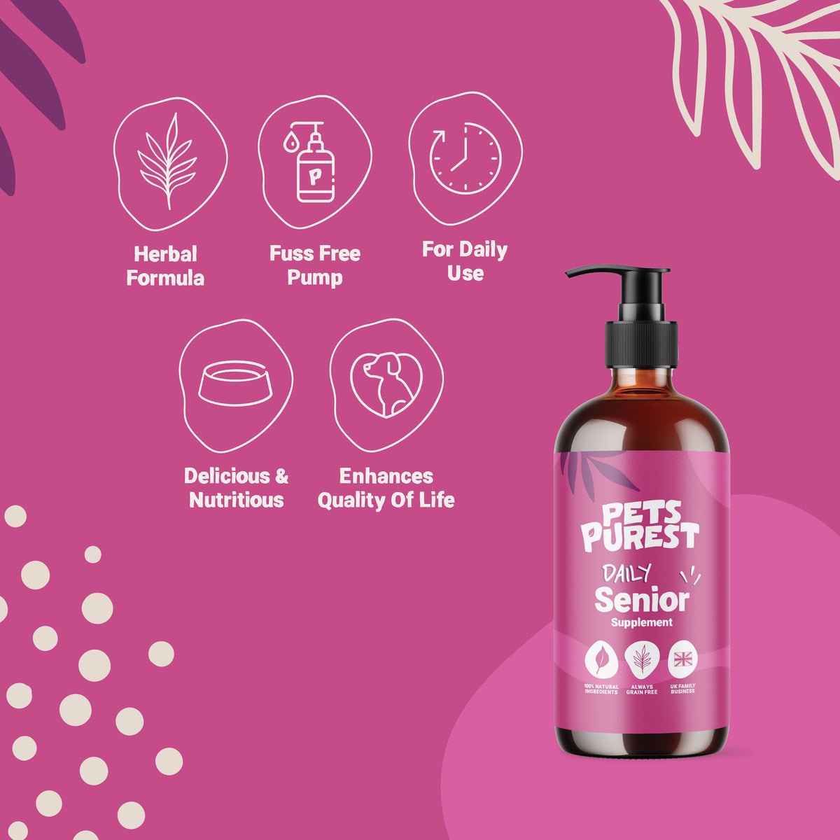 Daily Senior Salmon Oil for Dogs and Cats | 300ml