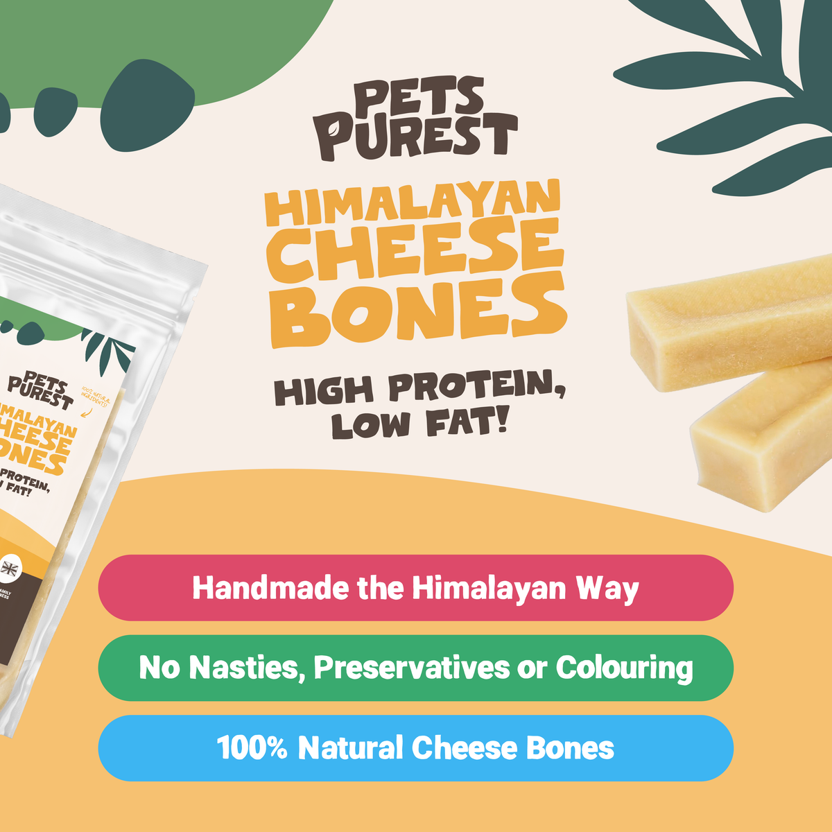 Medium Himalayan Yak Cheese Bones | 3 Pack