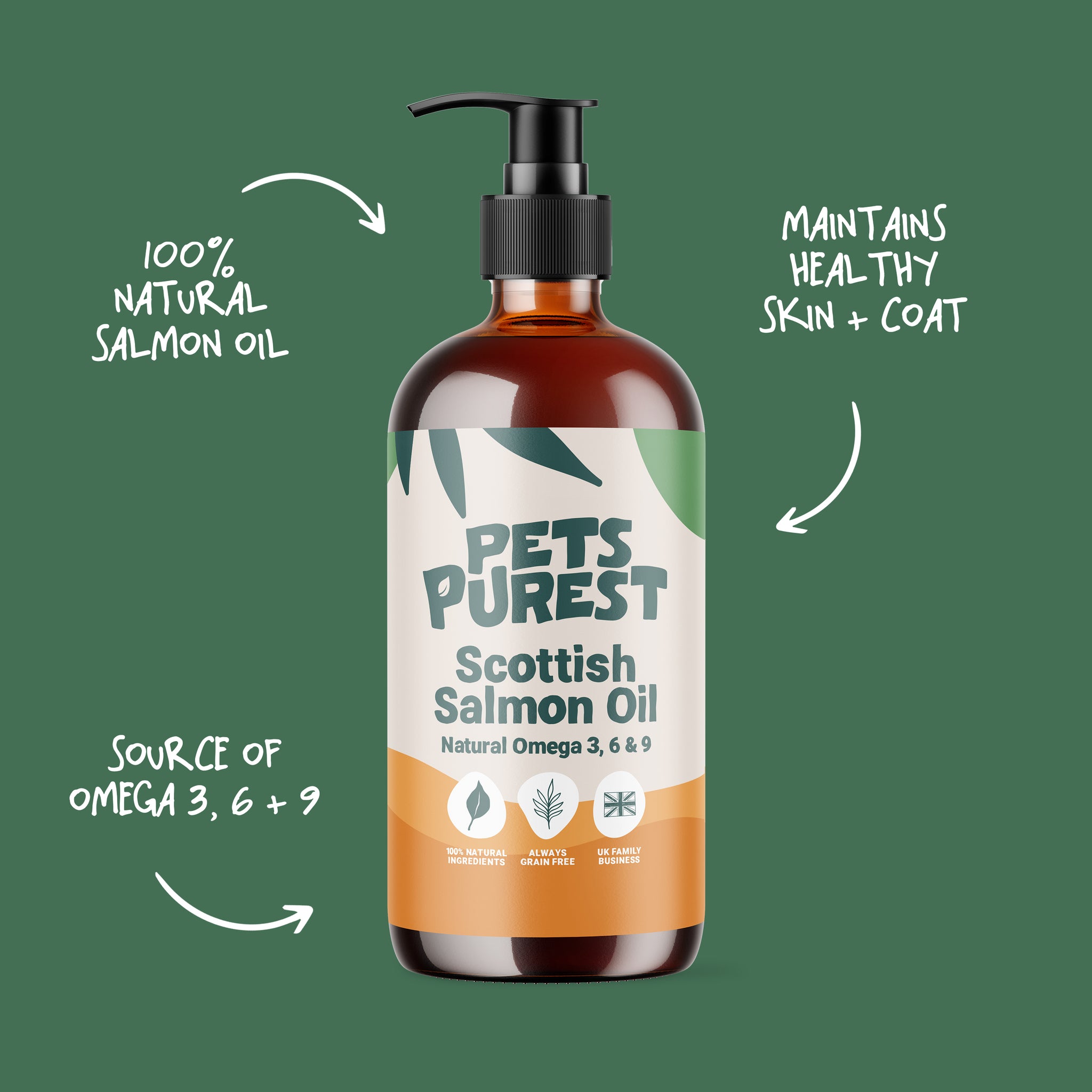 Salmon Oil for Dogs, Cats & Pets | Pets Purest